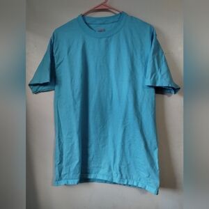 Hanes Light Blue Men's Short Sleeve Tee